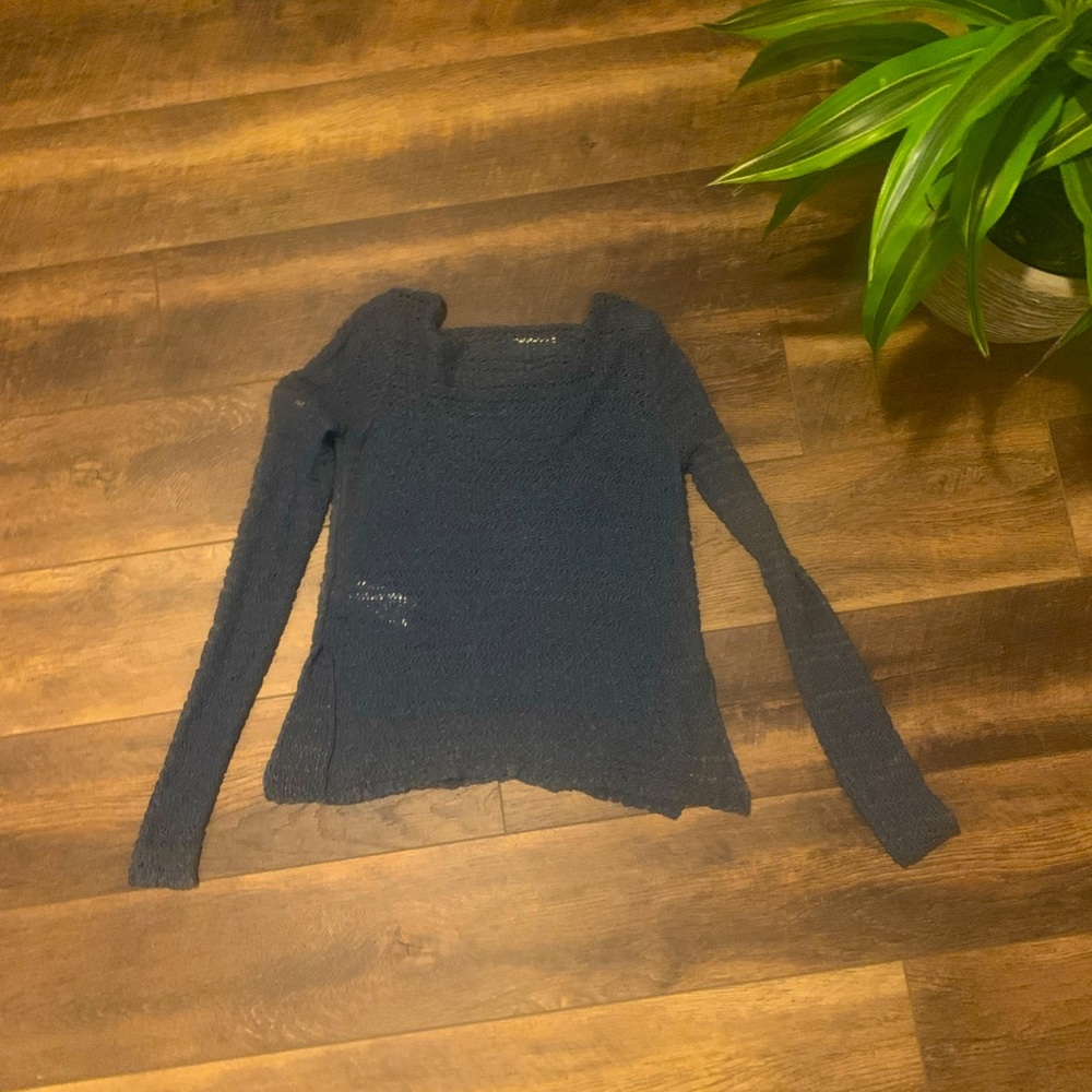 Hollister Sheer Navy Sweater